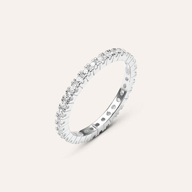 Anello Eternity Silver Elegance Argento Rodiato Cubic Zirconia