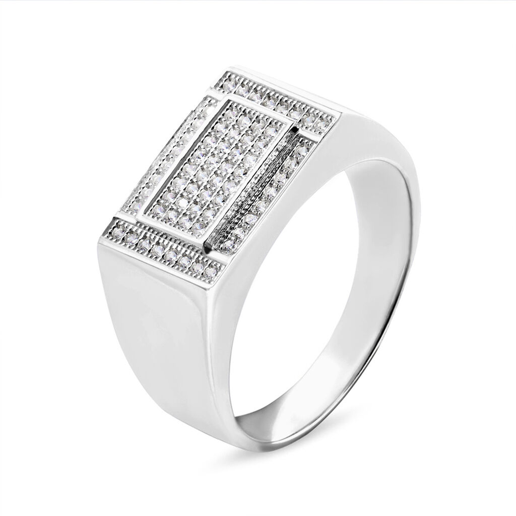 Anello Chevalier Gentleman Argento Rodiato Cubic Zirconia - Anelli Chevalier Uomo | Stroili