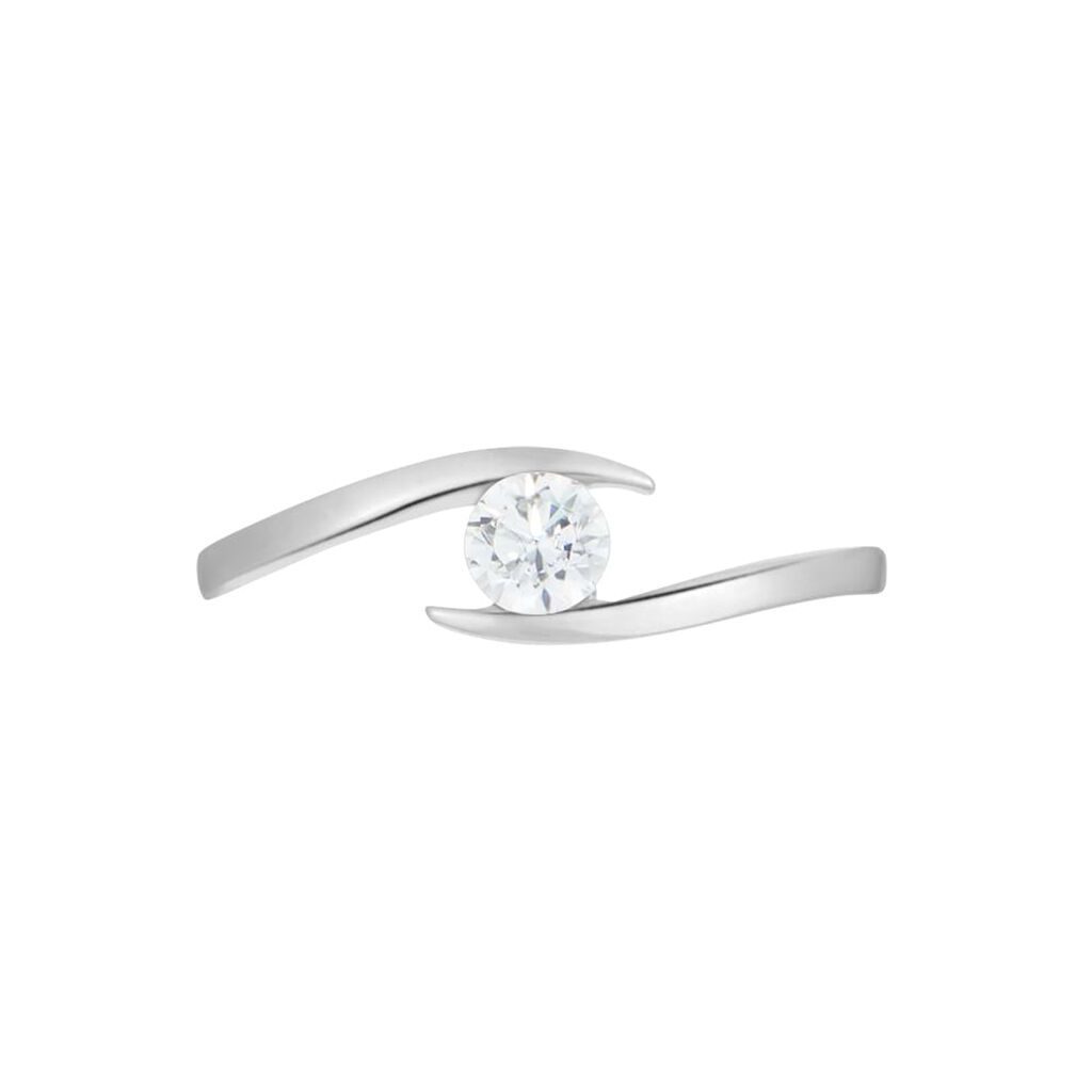 Anello Solitario Claire Oro Bianco Cubic Zirconia - Anelli con Pietre Donna | Stroili