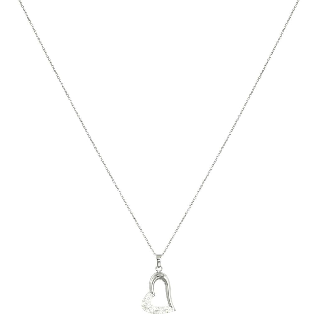 Girocollo cuore in acciaio e glitter - Collane Donna | Stroili