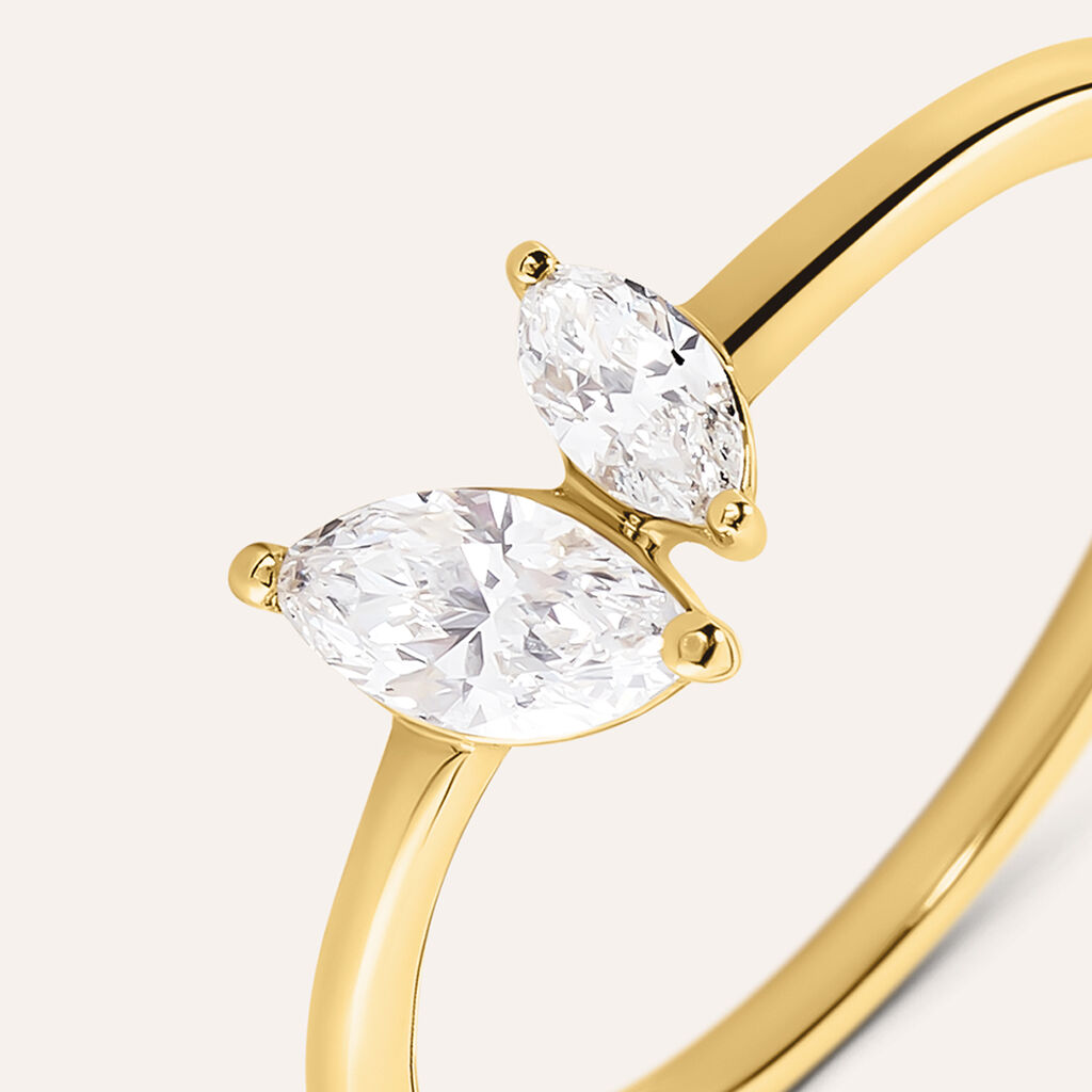 Anello Bilogy Diamade Glam Oro Giallo Diamante Lab-Grown