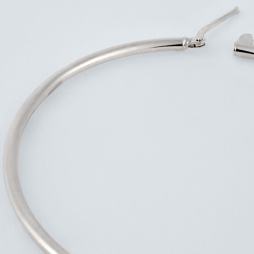 Orecchini A Cerchio Toujours Oro Bianco - Orecchini a Cerchio Donna | Stroili