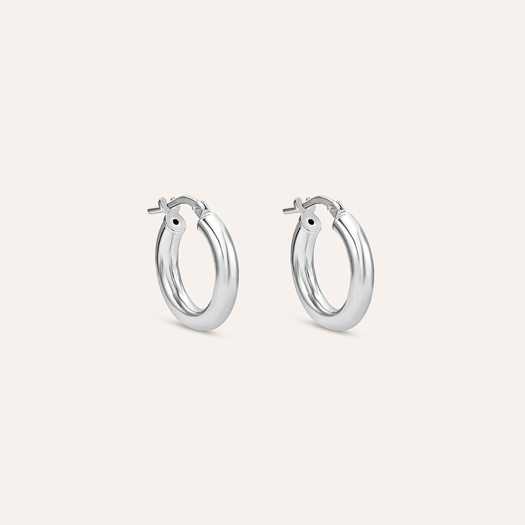 Orecchini A Cerchio Silver Collection Argento Rodiato