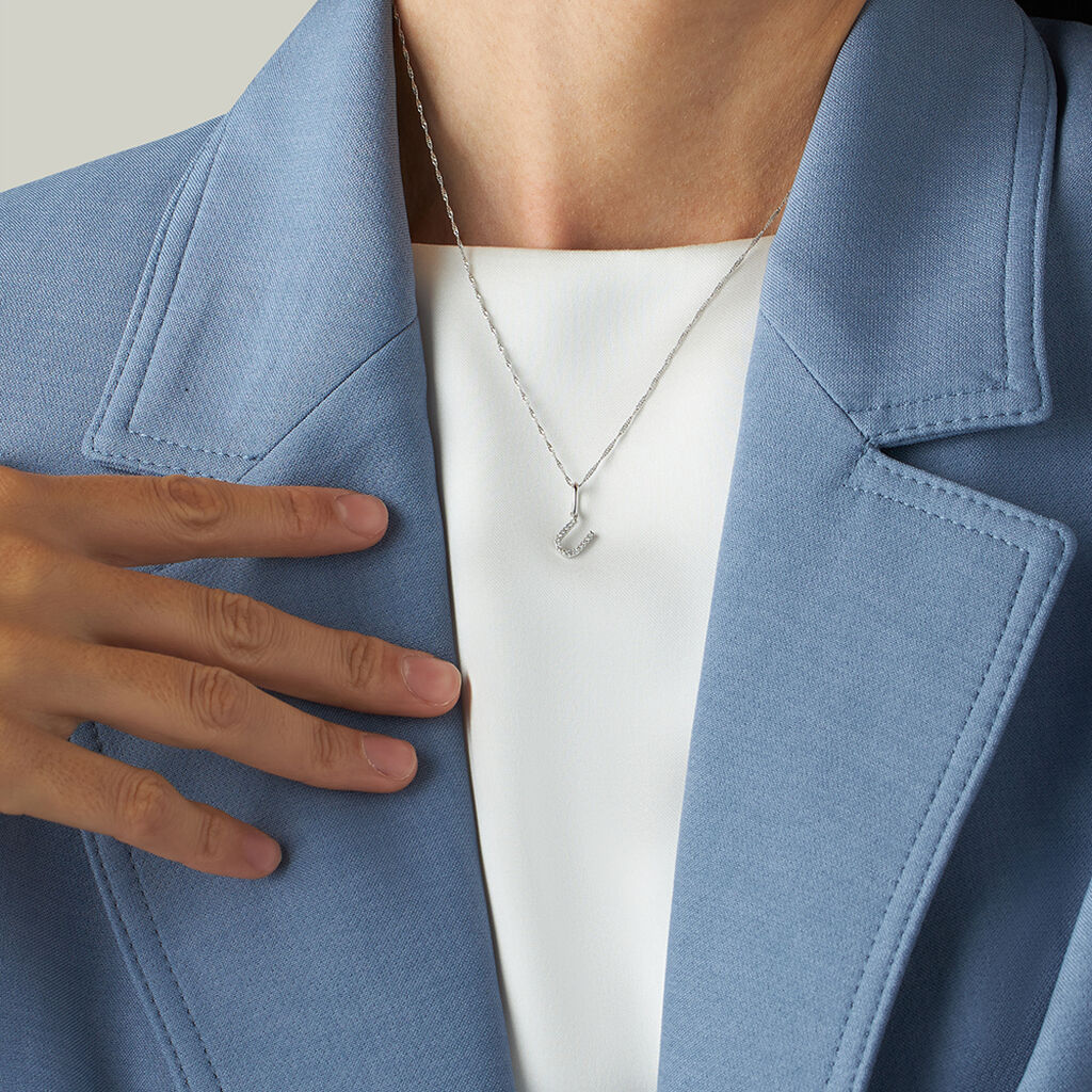 Pendente Sophia Oro Bianco Diamante - Ciondoli Donna | Stroili