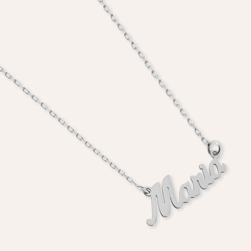 Collana Maria Gold Names Oro Bianco