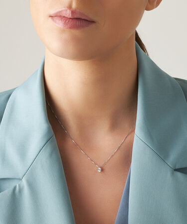 Collana Punto Luce Diamotion Oro Bianco Diamante