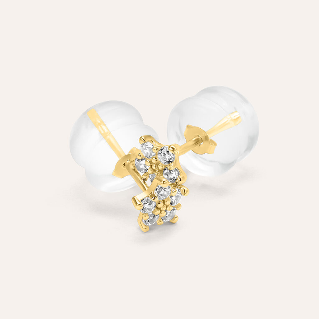 Orecchini Lobo Bon Ton Oro Giallo Cubic Zirconia