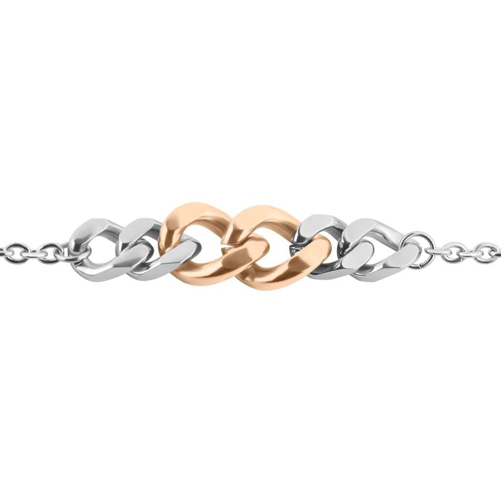 Bracciale Lady Code Acciaio Bicolore Bianco / Rosa - Bracciali Donna | Stroili