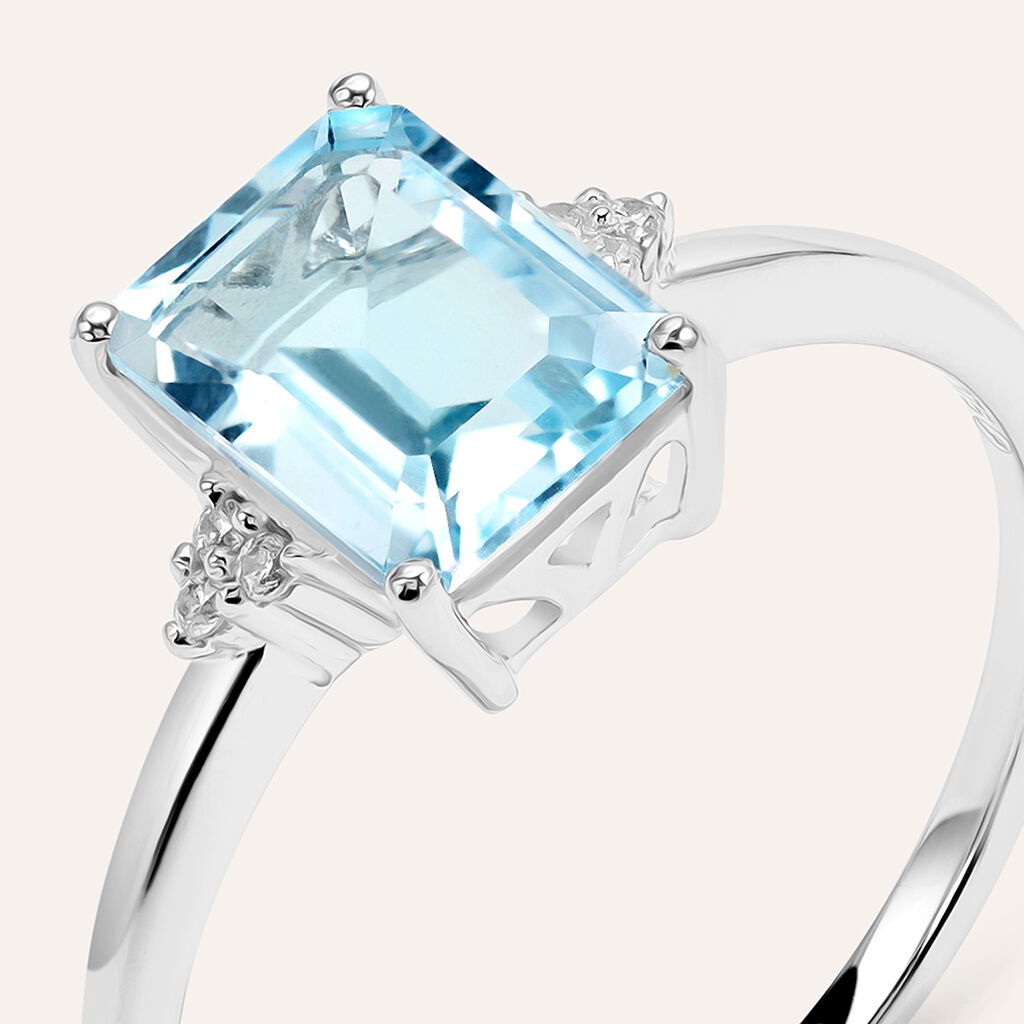 Anello Solitario Amélie Oro Bianco Topazio Cubic Zirconia - Anelli con Pietre Donna | Stroili