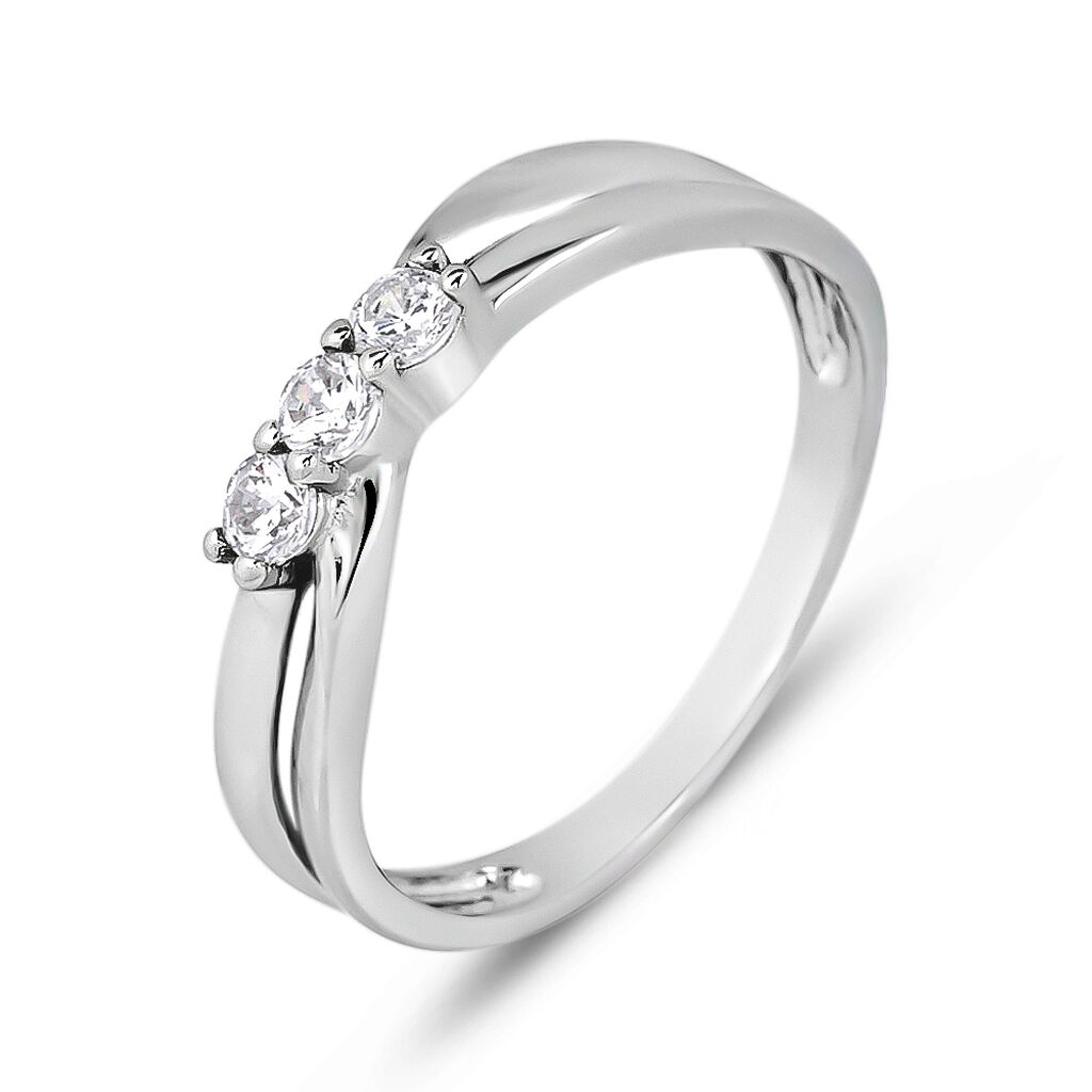 Anello Trilogy Silver Elegance Argento Rodiato Cubic Zirconia