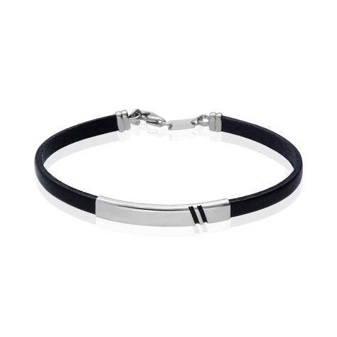 Bracciale Con Targhetta Gentleman Argento Rodiato - Bracciali Uomo | Stroili