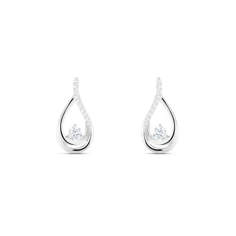 Orecchini Lobo Silver Shine Argento Rodiato Cubic Zirconia - Orecchini a Lobo Donna | Stroili