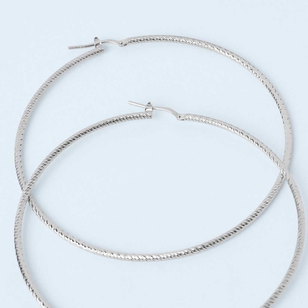 Orecchini A Cerchio Silver Collection Argento Rodiato