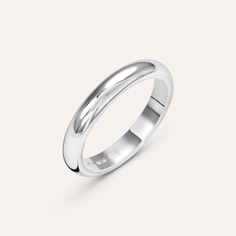 Fede Classica 3.5 mm Oro Bianco - Anelli con Incisione Unisex | Stroili