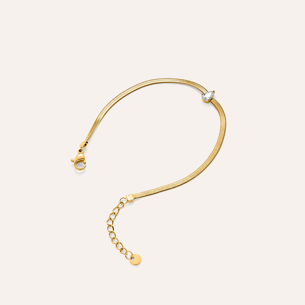 Bracciale Lady Code Acciaio Dorato Cristallo - Bracciali Donna | Stroili