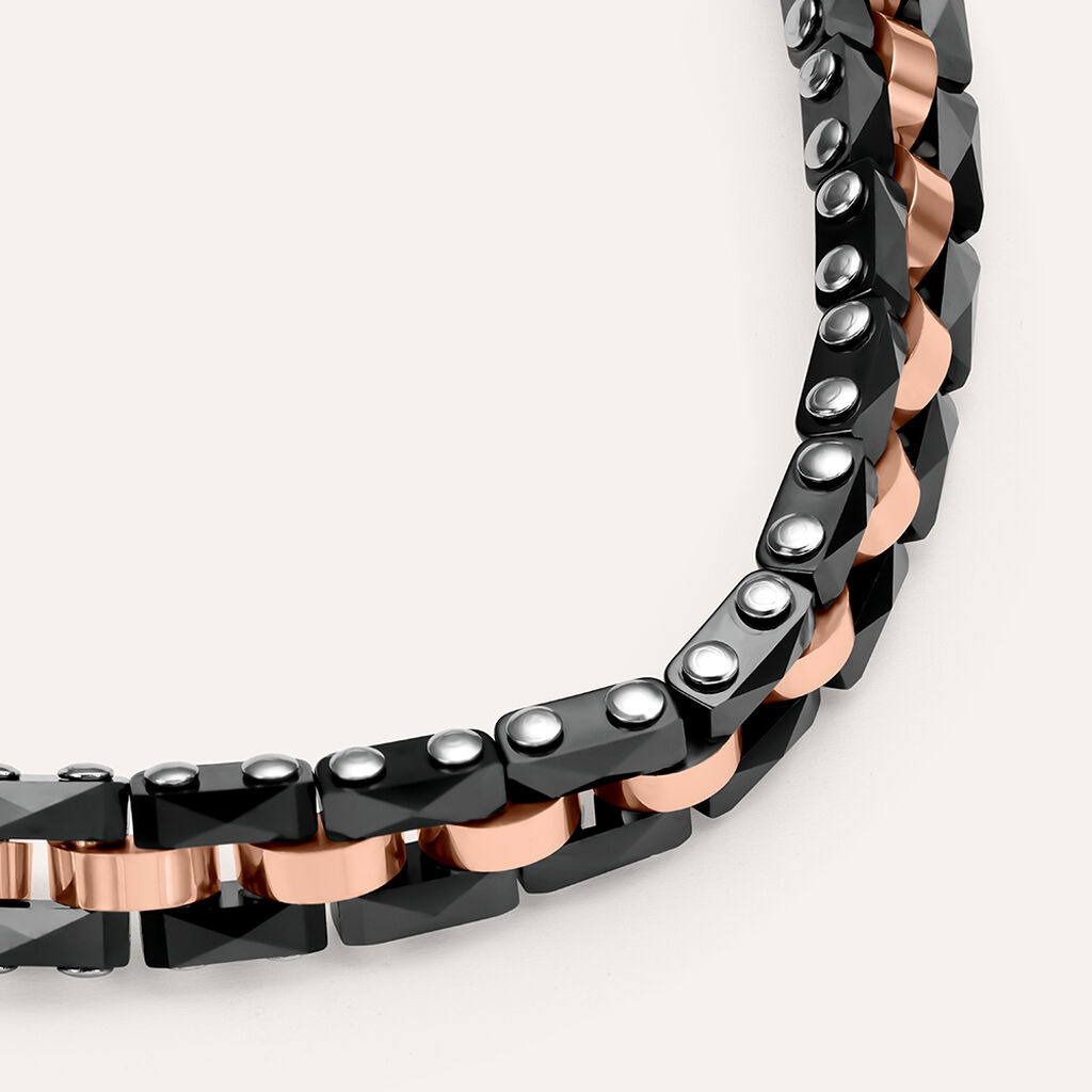 Bracciale Catena Man Code Acciaio Bicolore