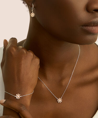 Collana Silver Moments Argento Bicolore Bianco / Rosa Cubic Zirconia