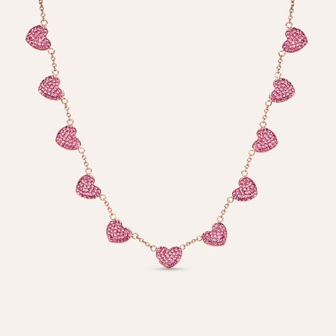 Collana Aura Acciaio Rosa Cristallo - Collane Donna | Stroili