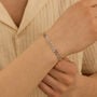 Bracciale Catena Gentleman Argento Rodiato