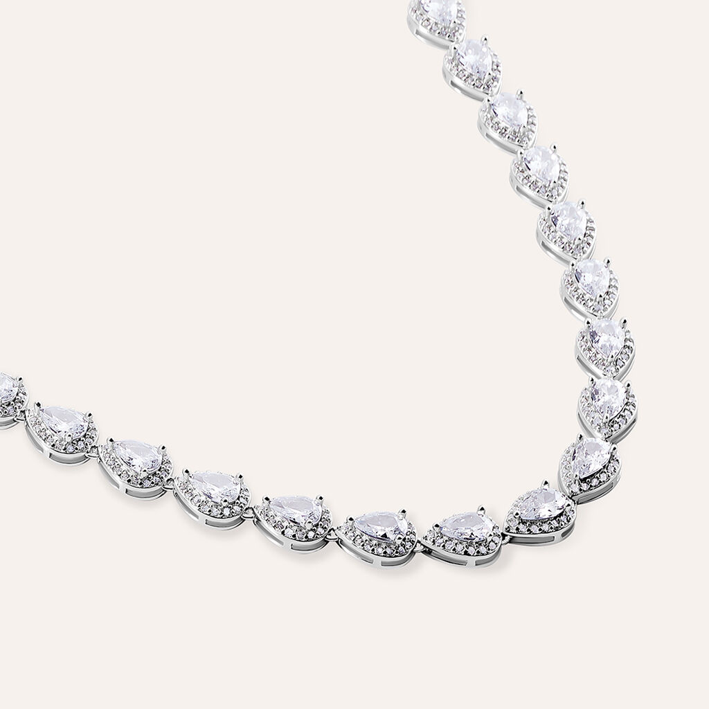 Collana Red Carpet Argento Rodiato Cubic Zirconia