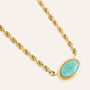 Collana Radiance Acciaio Dorato Amazzonite