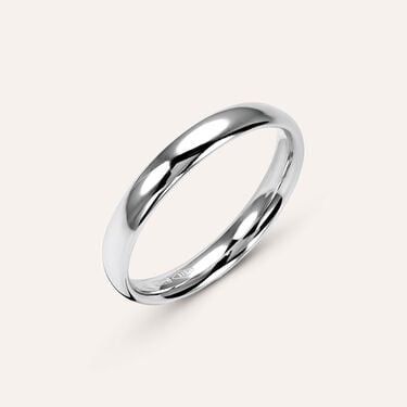 Fede Comoda Leggera 3 mm Oro Bianco Fede Comoda Leggera 3 mm Oro Bianco