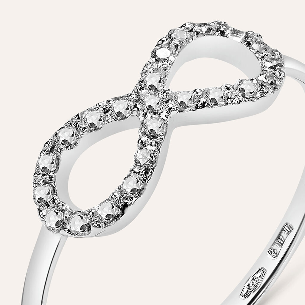 Anello Fantasia Claire Oro Bianco Cubic Zirconia - Anelli con Pietre Donna | Stroili