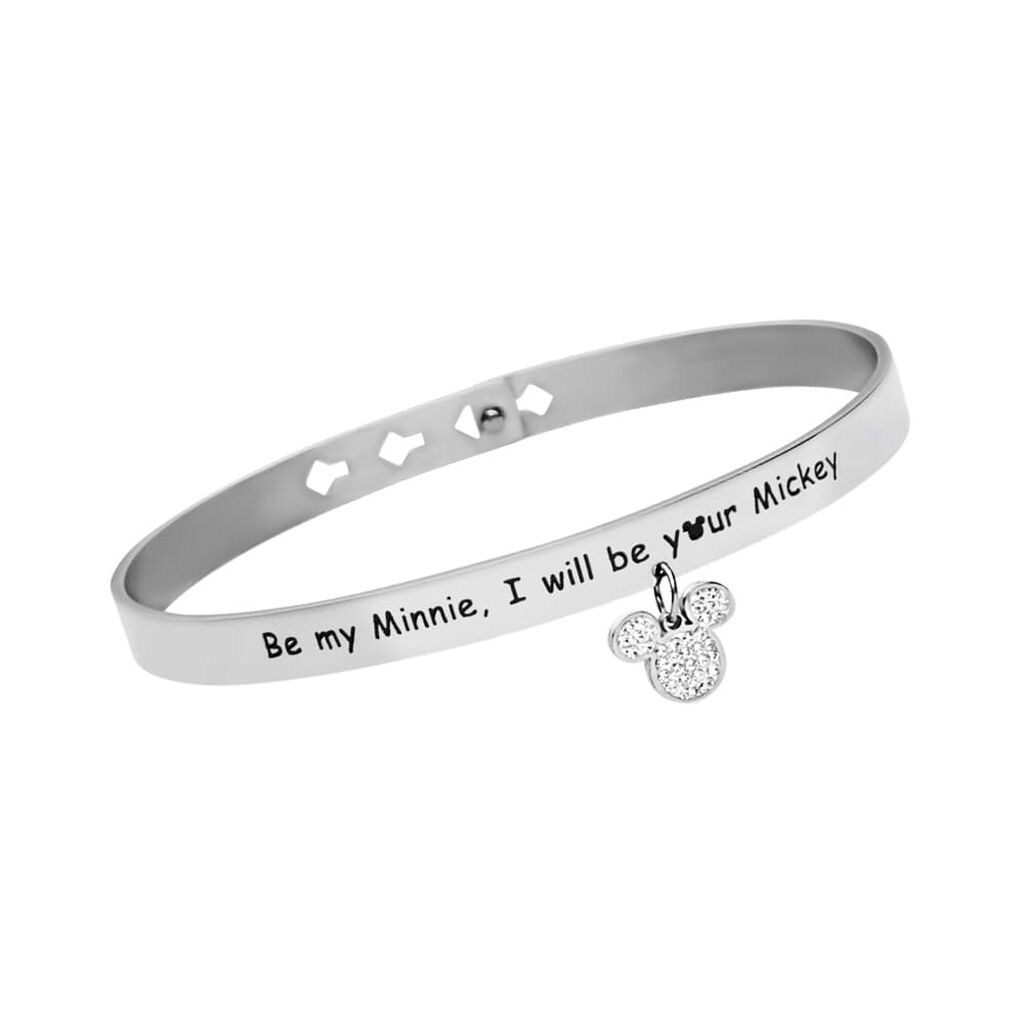 Bangle Lady Message Acciaio Disney e Cristalli
