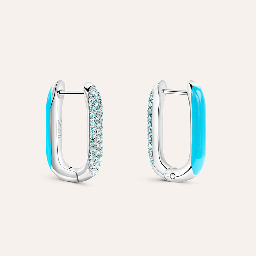 Orecchini A Cerchio Lady Sweet Acciaio Cristallo