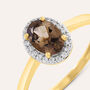 Anello Solitario Am&eacute;lie Oro Giallo Quarzo Cubic Zirconia