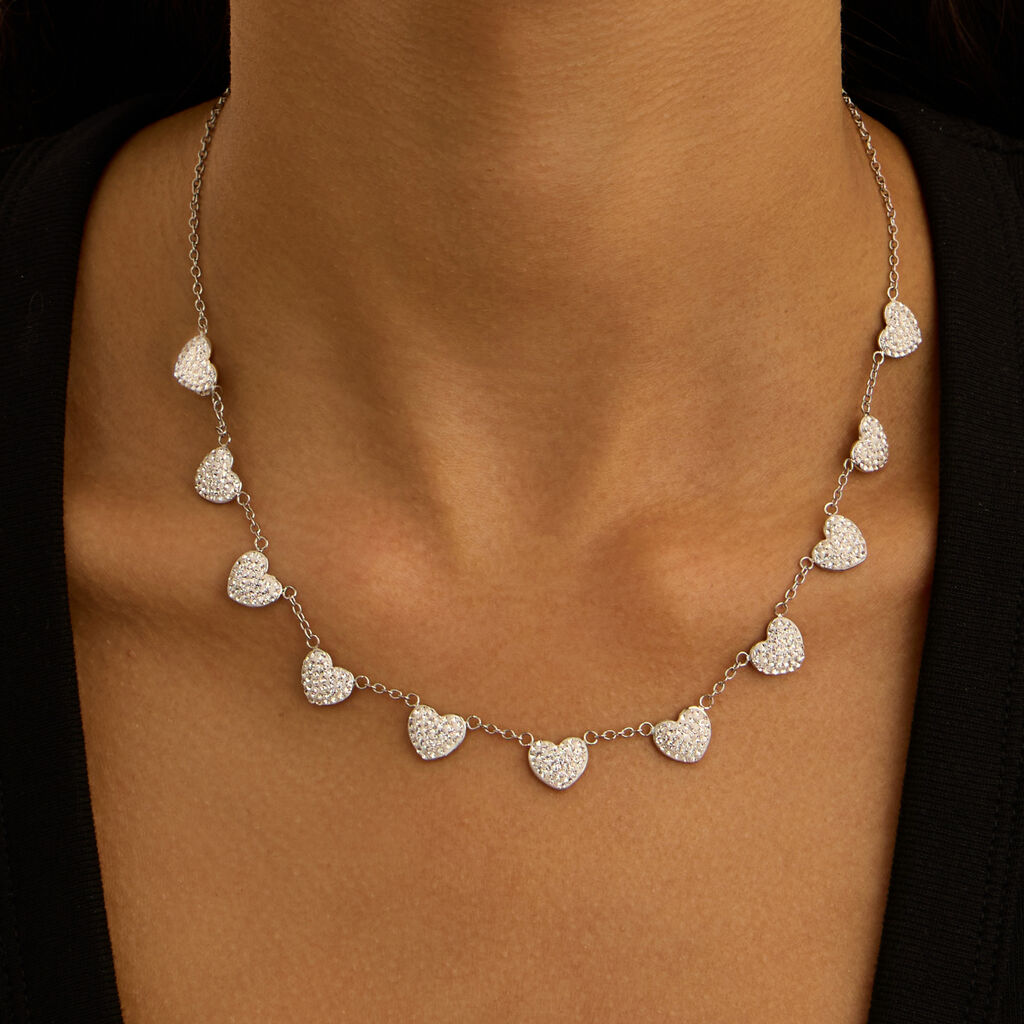 Collana Aura Acciaio Cristallo