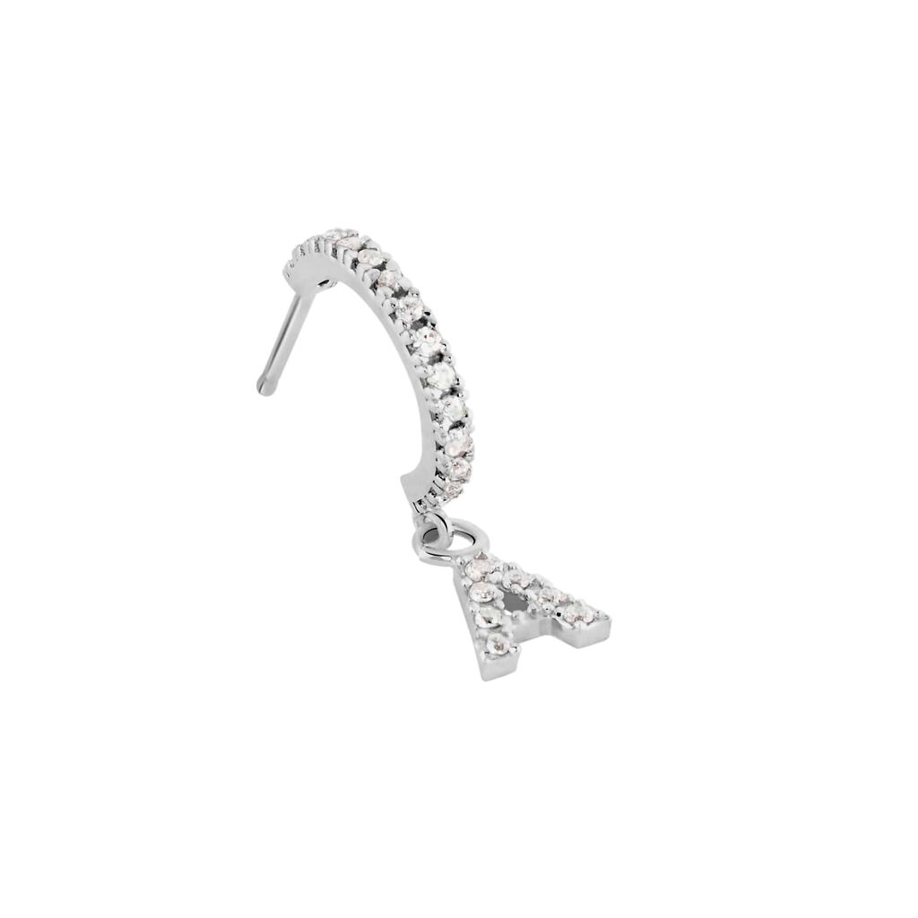Mono Orecchino A Cerchio Silver Moments Argento Rodiato Cubic Zirconia - Mono Orecchino Donna | Stroili