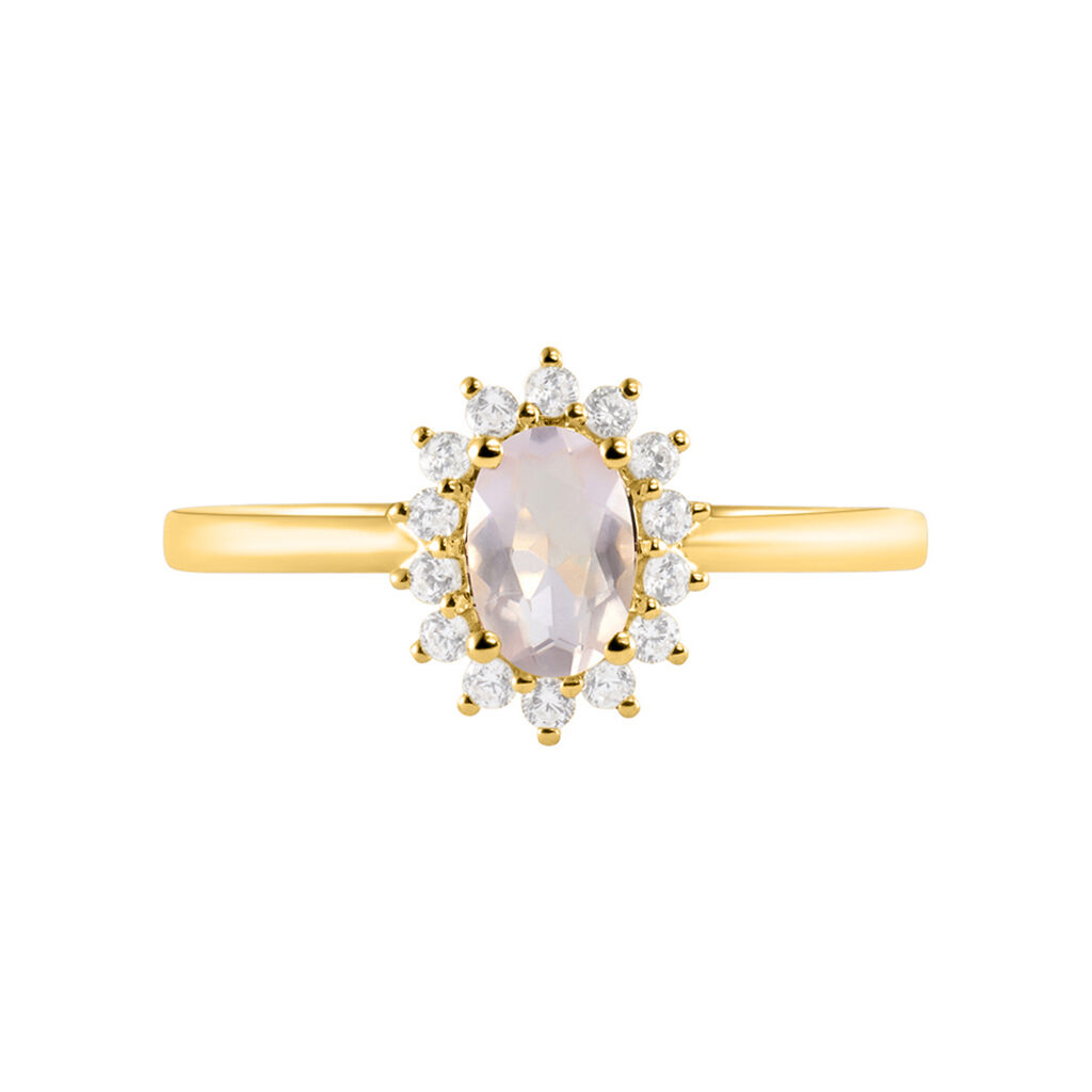 Anello Solitario Amélie Oro Giallo Quarzo Cubic Zirconia - Anelli con Pietre Donna | Stroili