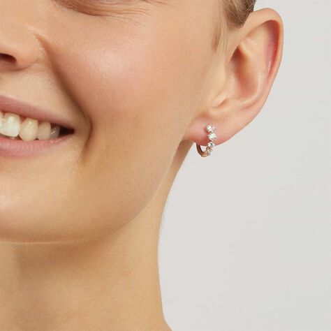 Orecchini A Cerchio Claire Oro Bianco Cubic Zirconia - Orecchini a Cerchio Donna | Stroili