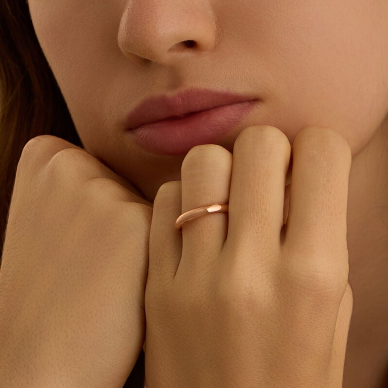 Fede Classica Leggera 3.2 mm Oro Rosa - Anelli con Incisione Unisex | Stroili