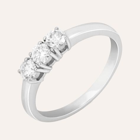 Anello Trilogy Firmamenti Oro Bianco Diamante - Anelli con Pietre Donna | Stroili