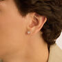 Orecchini Lobo Punto Luce Gentleman Argento Rodiato Cubic Zirconia