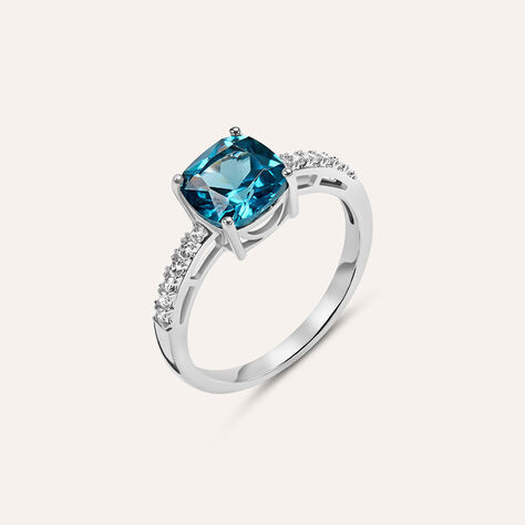 Anello Solitario Silver Rainbow Argento Rodiato Cubic Zirconia - Anelli con Pietre Donna | Stroili