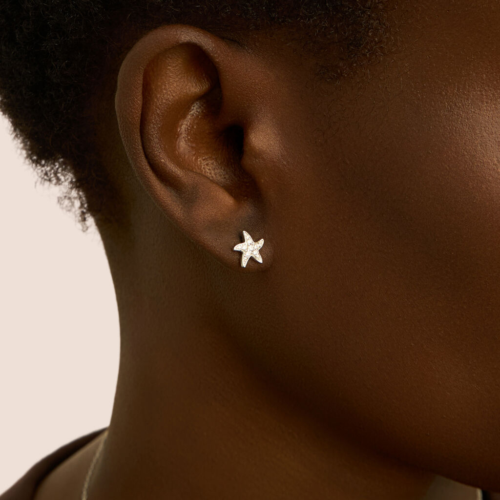 Orecchini Lobo Silver Moments Argento Rodiato Cubic Zirconia