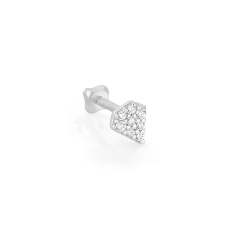Piercing Orecchio Labret Bioplast + Palla Oro Giallo 14K Vero