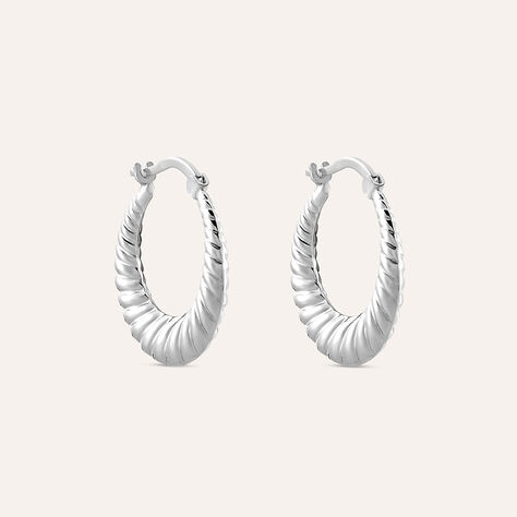 Orecchini A Cerchio Silver Collection Argento Rodiato - Orecchini a Cerchio Donna | Stroili