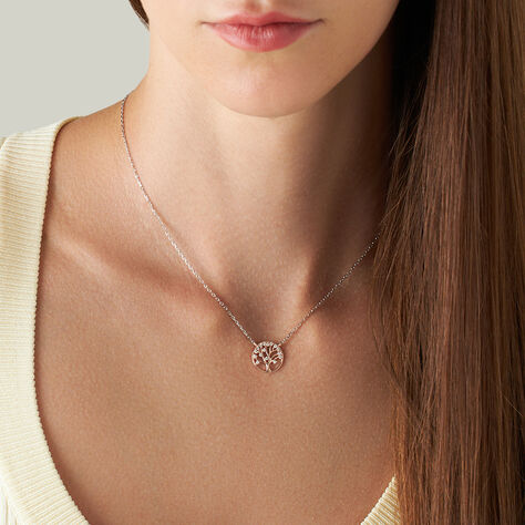 Collana Silver Moments Argento Bicolore Bianco / Rosa Cubic Zirconia - Collane Donna | Stroili