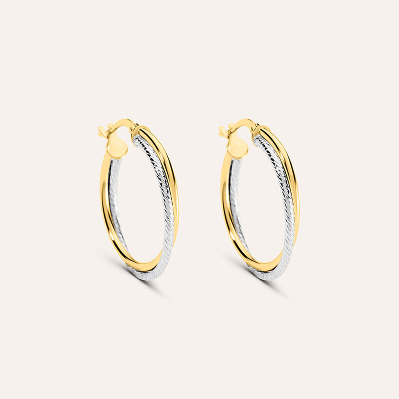 Orecchini A Cerchio Toujours Oro Bicolore - Orecchini a Cerchio Donna | Stroili