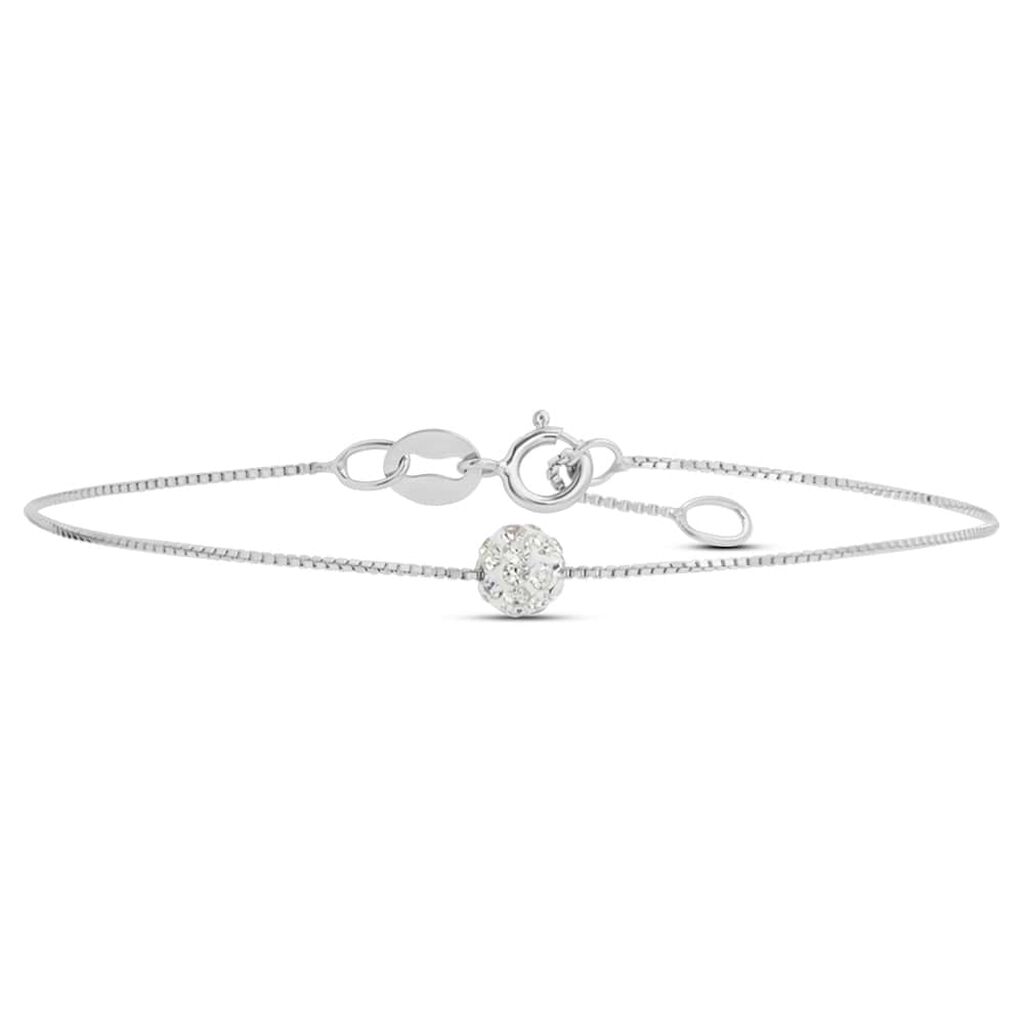 Bracciale Christelle Oro Bianco Cristallo