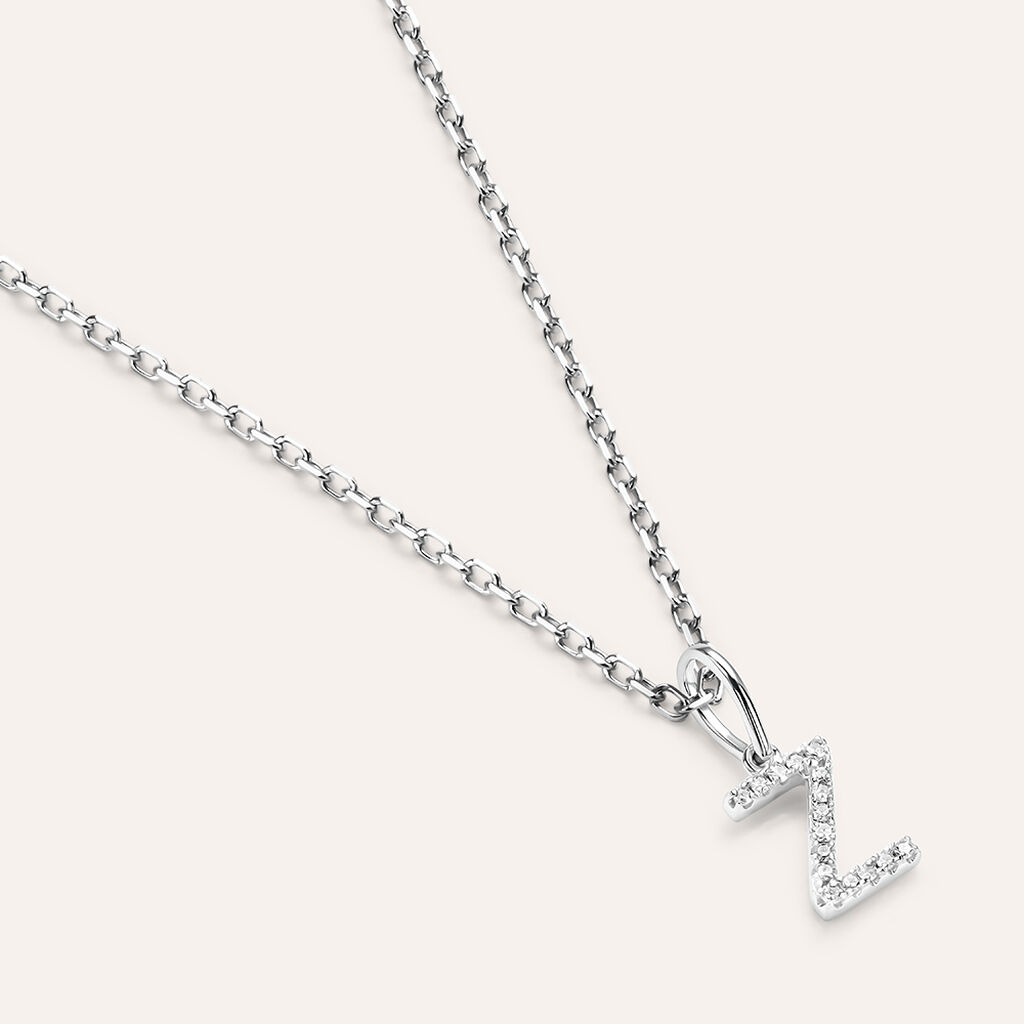 Pendente Sophia Oro Bianco Diamante - Ciondoli Donna | Stroili