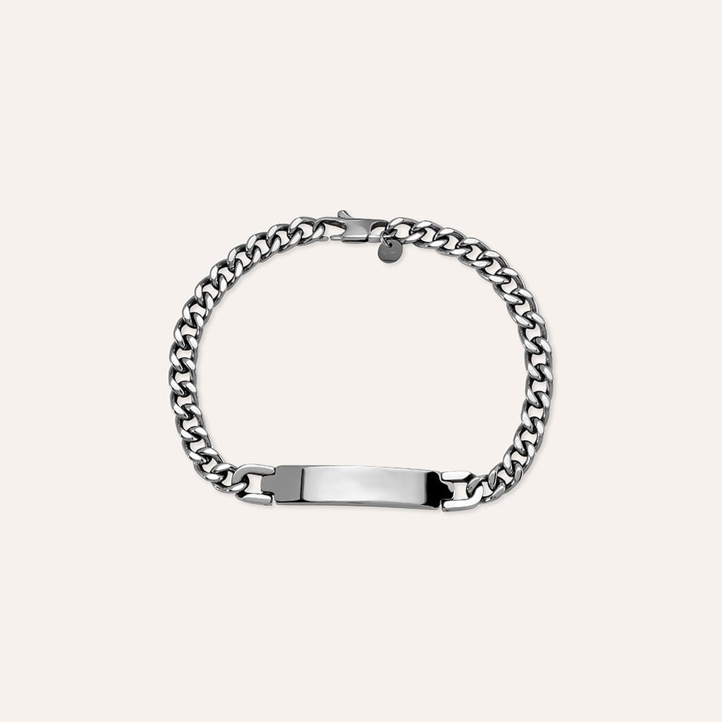 Bracciale Con Targhetta Man Code Acciaio