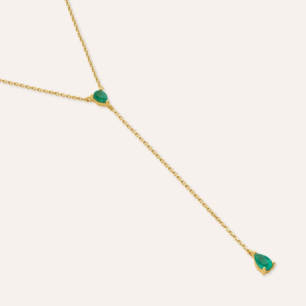 Collana Charlotte Oro Giallo Smeraldo