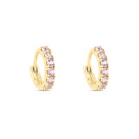 Orecchini A Cerchio Mon Petit Oro Giallo Cubic Zirconia