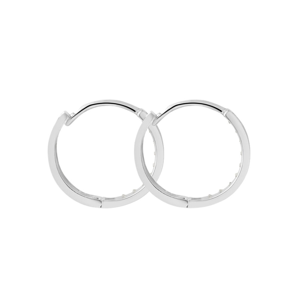 Orecchini A Cerchio Toujours Oro Bianco Cubic Zirconia - Orecchini a Cerchio Donna | Stroili