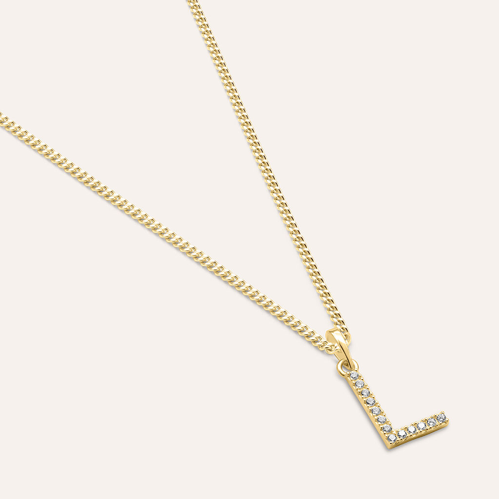 Pendente Po&egrave;me Oro Giallo Cubic Zirconia